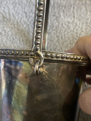 Enfriador de vino/champagne chapado en plata Ercuis Francia. Cubo de hielo francés vintage - Imagen 5 de 13