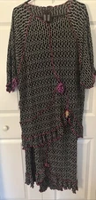 Vintage French Dressing Popcorn Lace Knit 2 Pc. Tunic & Maxi Skirt, Amazing!
