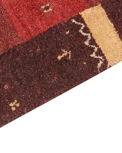 Wool Gabbeh Area Rug 80 x 150 cm Red SINANLI - Picture 5 of 7