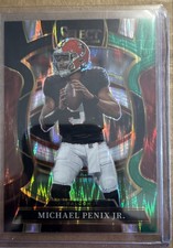 2025 Panini Select - Michael Penix Jr. 🟢 Black & Green Shock Prizm - Falcons