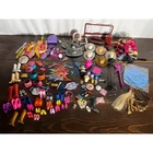 Vintage Barbie Doll Accessory Lot shoes hangers brushes hats 1980s