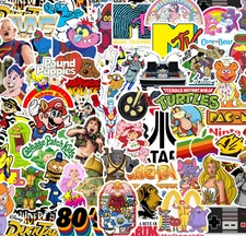 25/50 1980’s Sticker Pack-Waterproof Matte Vinyl