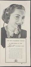 Magazine Ad - 1938 - AT&T / Bell System - Best Telephone Sevice