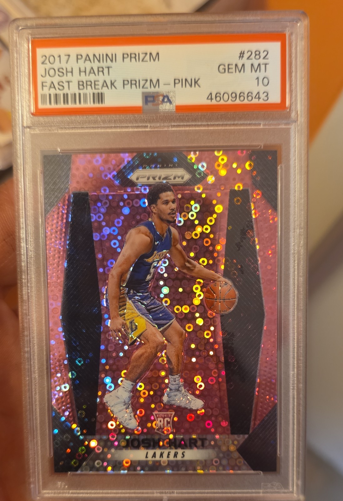 2017-18 Panini Prizm - Josh Hart #282 Pink Fast Break Prizm /50 (RC)