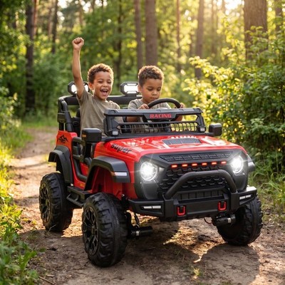 24V Kids Ride on Toy Electric Power Wheels Car 5mph with Parental Remote & Music