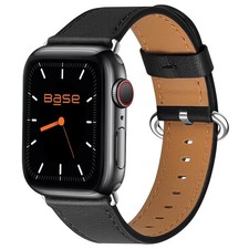 Brown Full-Grain Leather Watch Band Made for Apple Watch Series 1/2/3/4/5/6/7/SE