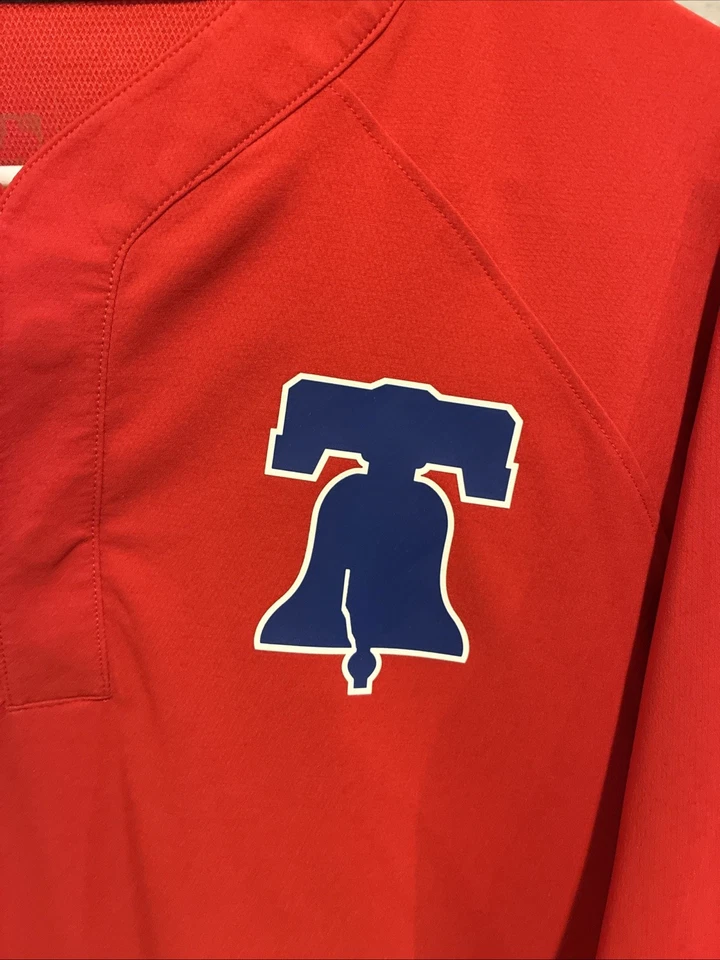 Team Issued Philadelphia Phillies Batting Practice Size L Nike DriFit Pull Over - Image 3 of 4