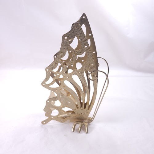 Butterfly Metal Napkin Holder Mid Century Vintage Kitchen Whimsical Decor - Picture 4 of 8