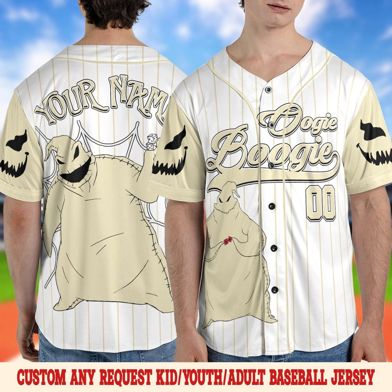 Personalized The Nightmare Before Christmas Oogie Boogie Baseball Jersey Shirt