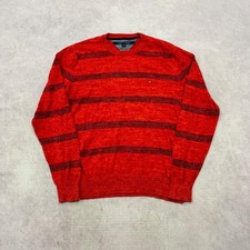 Tommy Hilfiger Knitted Jumper striped patterned pullover knit sweater with Men's