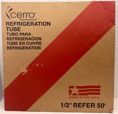NEW Cerro Flow Products 1/2" x 50' Copper Refer HVAC Refrigeration Tube, 127983