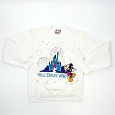 Vtg Walt Disney World Mickey Mouse Sweatshirt Size S Disney Designs 90  s Castle