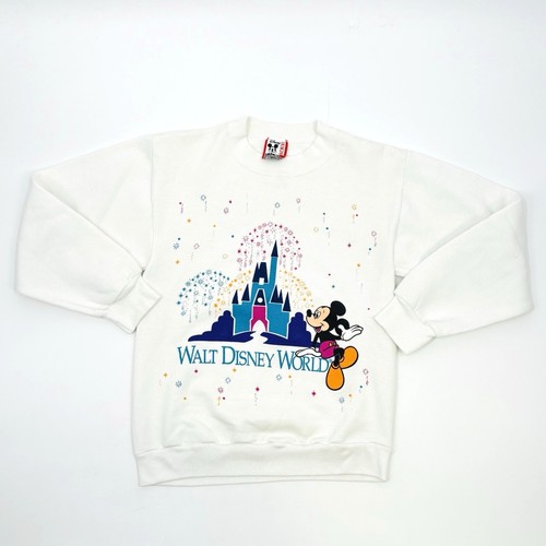 Vtg Walt Disney World Mickey Mouse Sweatshirt Size S Disney Designs 90’s Castle