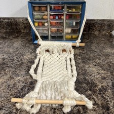    Vintage Macrame Supplies  Macrame Owl Wall Hanging   