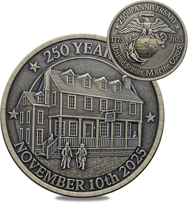 #ad Marine Corps 250th Anniversary Challenge Coin – USMC Military Commemorative Co $15.86