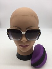 Louis Vuitton White Frame Women's Designer Sunglasses 59-15-120 Grey Lenses