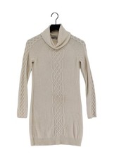 Crew Clothing Jumper Midi Dress UK8 in Cream