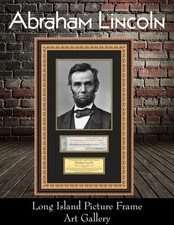 President Abraham Lincoln Facsimile Signed Check Display Custom Framed