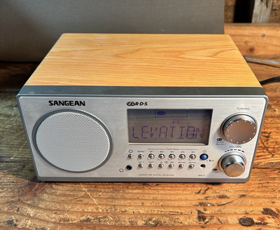 Sangean WR-2 FM RDS AM Digital Receiver Oak Cabinet Tuning Radio Tested Working
