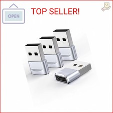 USB to USB C Adapter 4 Pack,USB C Female to A Male Charger Type C Converter for