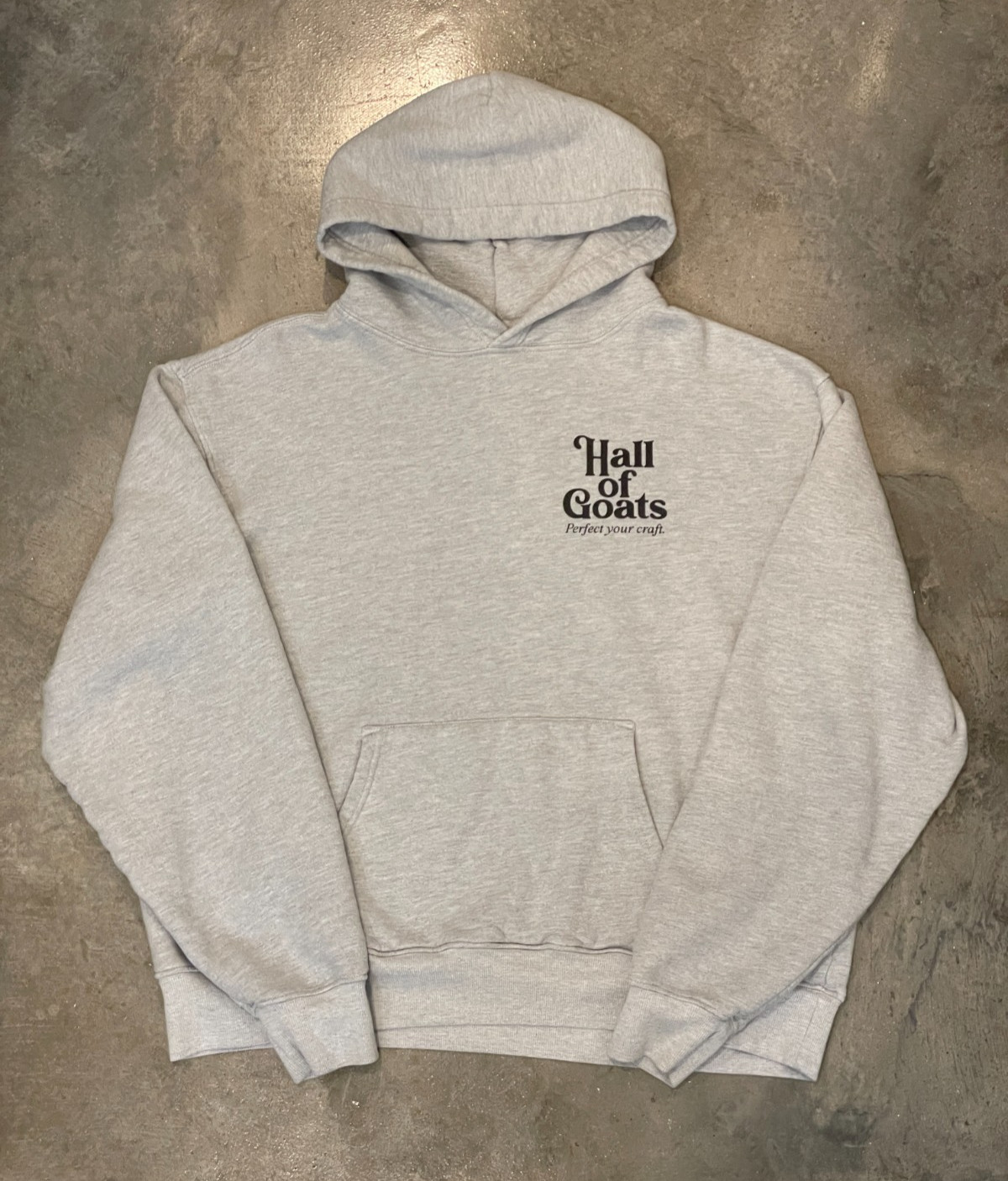 Hall of Goats Hoodie Men 2XL Gray Heavyweight Boxy Streetwear Premium Cotton USA