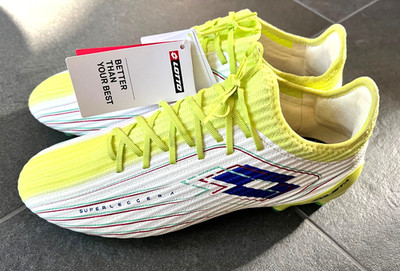 Lotto Solista 200 VIII FG Soccer Cleats Mens US 9.5 White Volt New no box