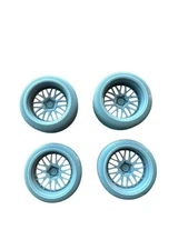 Resin 3D Printed Forgeline GX3 2-piece rims in 19x10 and 19x13 with tires in 1/2