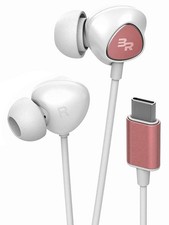 USB-C Headphones with Mic, in-Ear Wired Earphones with Inline Remote  Microp...