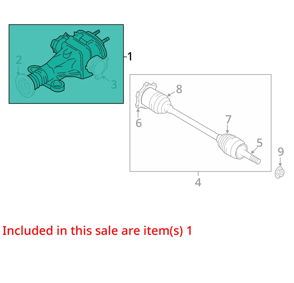 Carrier 4 Door Sedan Rear AWD 3.692 Ratio Fits 07-08 INFINITI G35 1556574 - Image 4 of 4