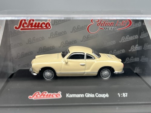 SCHUCO 1:87 KARMANN GHIA COUPE CREAM HO / OO MODEL RAIL DIECAST MODEL CAR - Picture 19 of 19