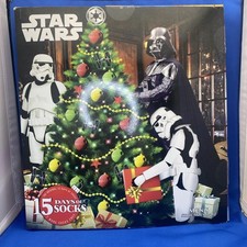 Men's Star Wars 15 Days of Socks Advent Calendar Christmas Size 6-12 NEW