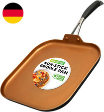 Nutrichef Kupfer Bratpfanne Induktion – 28 Cm, Antihaft, Viereckig Gesundes Koch