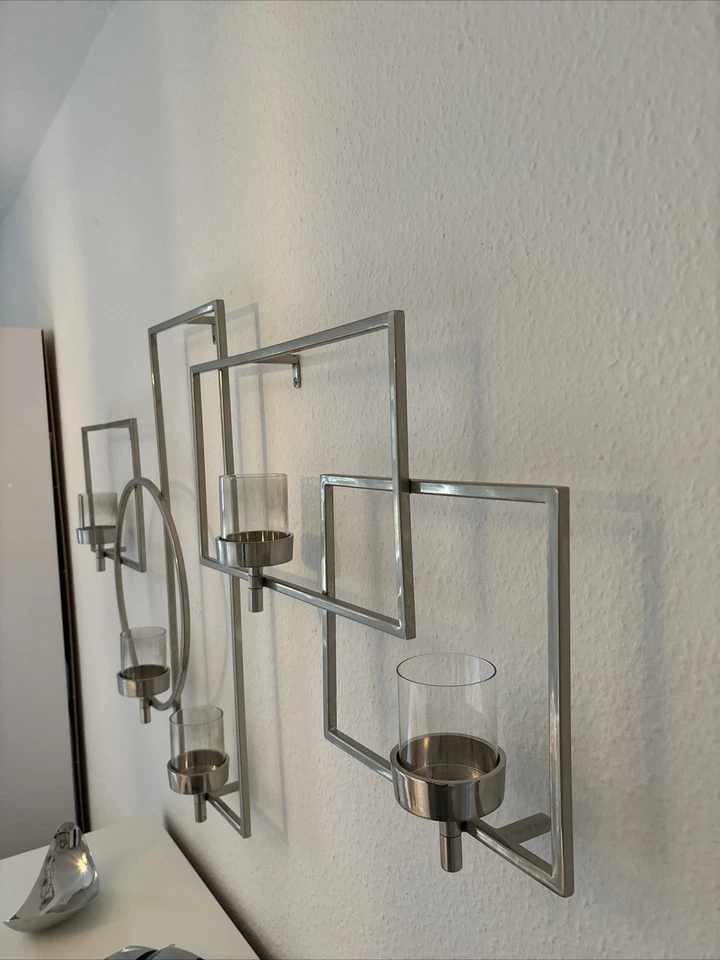 Fink Wandkerzenhalter 5 Flammig Metall Verchromt Gebraucht Sehr Guter Zustand - Bild 2 von 3