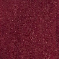 15 GepräGte Servietten Elegance Edel JubiläUm Festlichkeit Bordeaux Deko 33X33Cm