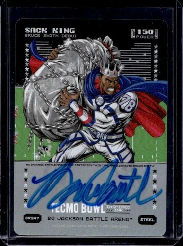 2026 Battle Arena Tecmo Bowl Sack King Debut Inspired Ink Battlefoil Auto #BRSA7
