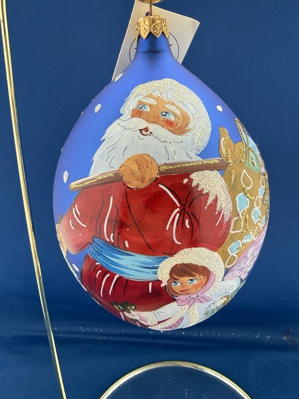 Christopher Radko Vintage 1997 Santa’s Herald Teardrop Ball