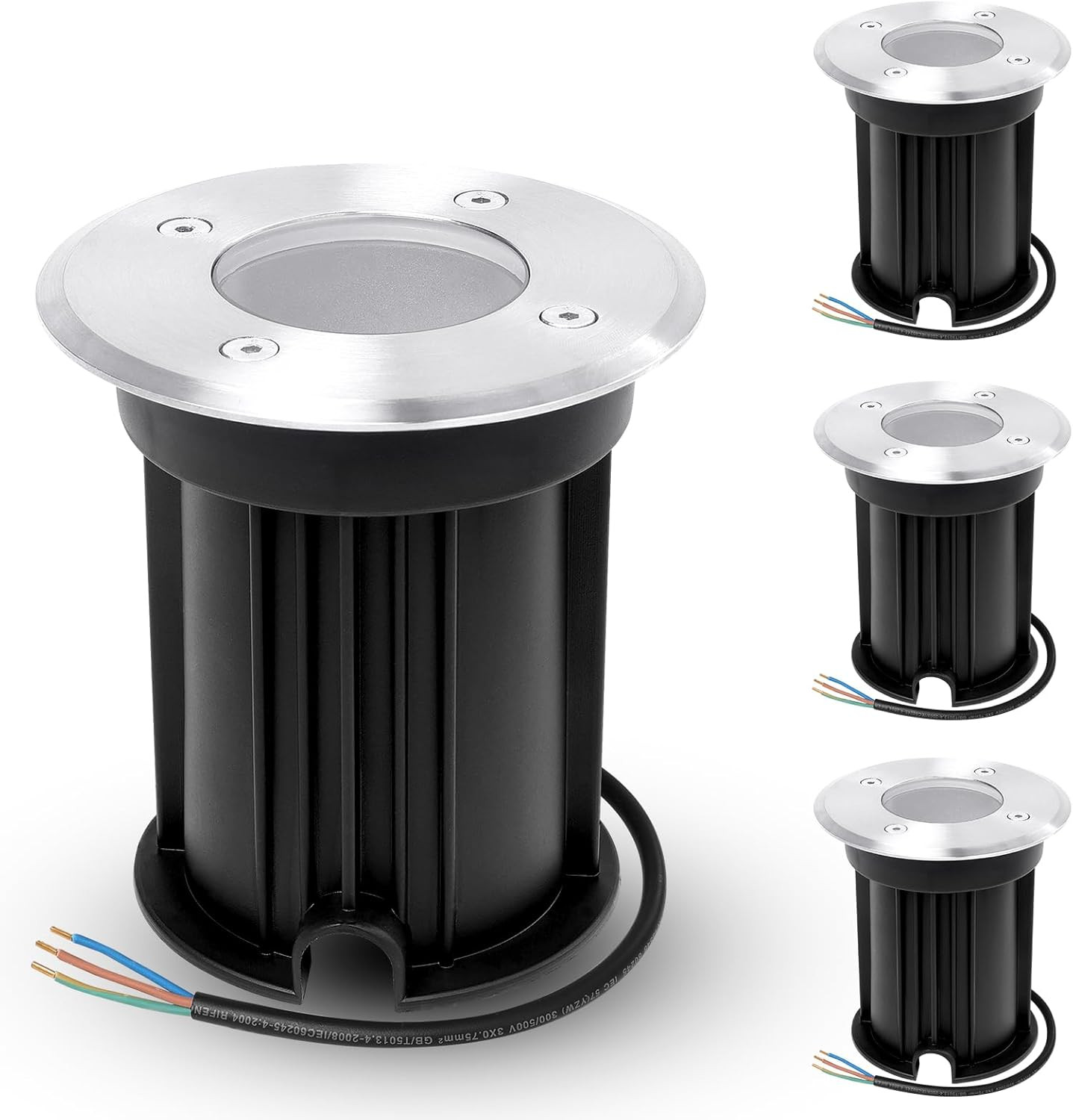 4X Segnapasso Led Esterno per GU10, 230V IP67 Faretto Led Da Esterno, Lampioni D