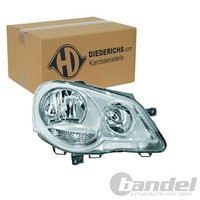 Diederichs Halogen Scheinwerfer Mit Lwr-Motor Rechts Passend FüR VW Polo 2205180