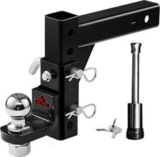 Adjustable Trailer Hitch Ball Mount Fits 2-inch Receiver 9-12 Drop 8-14...