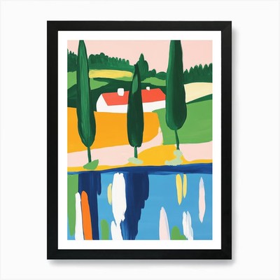 Cypress Trees 8 Art Print Framed Wall Art Poster Canvas Print Picture