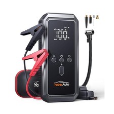 YaberAuto 9-in-1 6000A 150PSI Jump Starter with Air Compressor 80Wh 160W DC