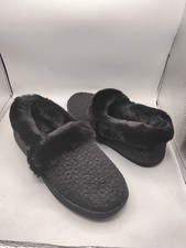 Skechers Cozy Campfire Vegan Rhinestone Slippers Women's 7.5W Black  A64
