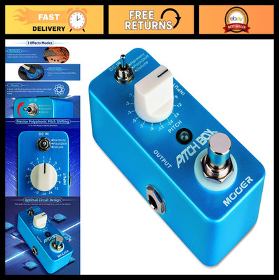 Octave Pitch Harmonizer Guitar Effect Pedal - True Bypass Drop Pitch Box