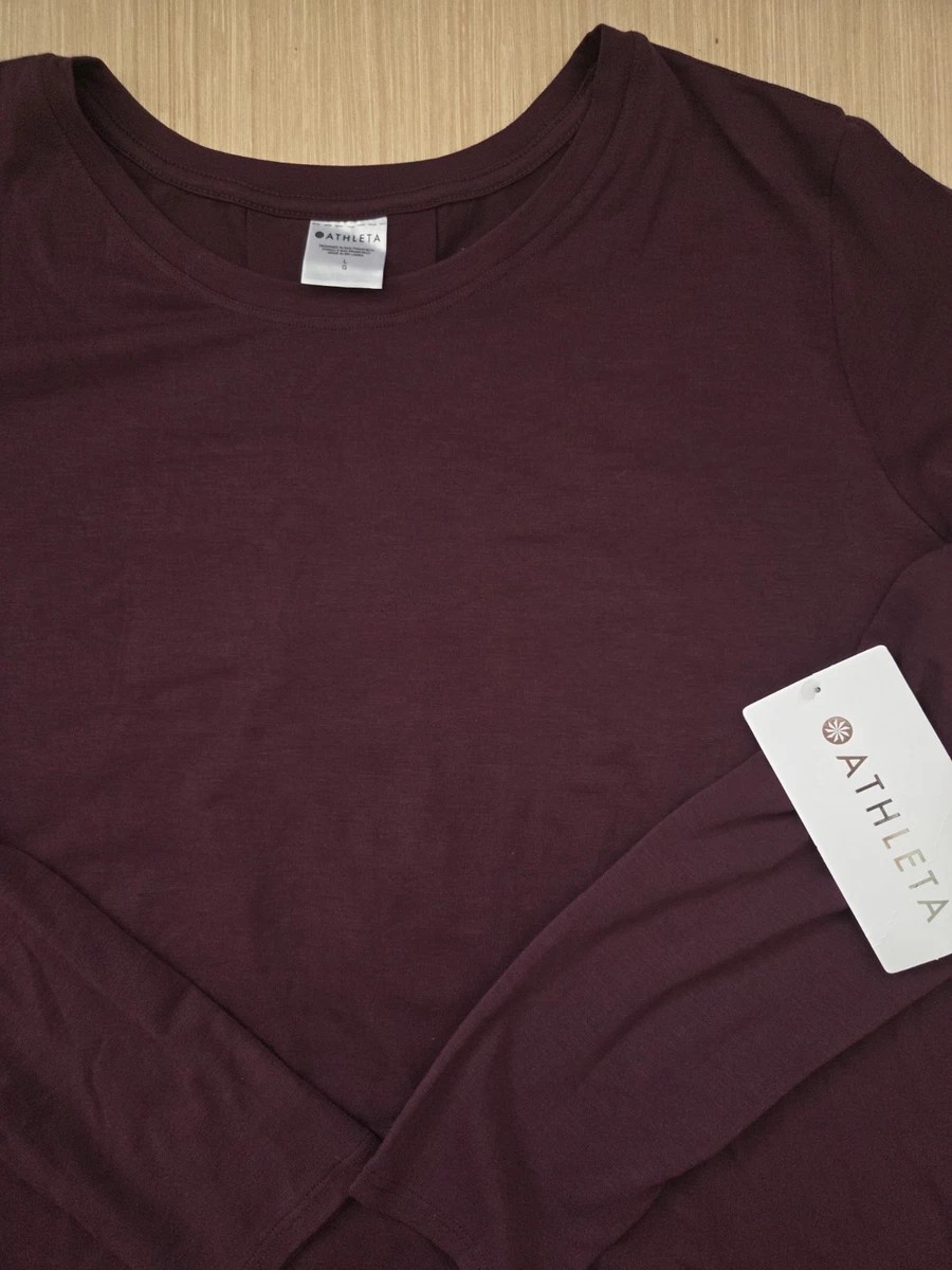 Athleta | Tops | Athleta Speedlight Glow Top In Antique Burgundy Sparkle