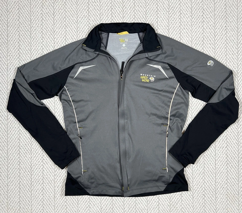 Chaqueta Mountain Hardwear Windstopper Tech Para Hombre Mediana Negra Cremallera Completa Gorp Abrigo Correr Foto 2 de 4