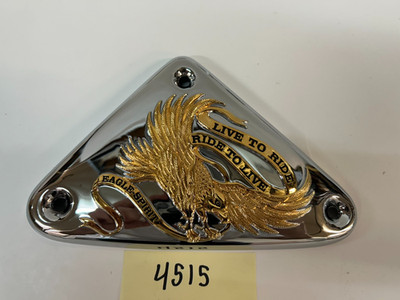 #4515 CHROME AND GOLD EAGLE SPIRIT MODULE COVER FOR XL