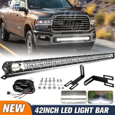 Lower Bumper 42inch Led Light Bar Brackets Kit For Dodge Ram 2500 3500 2003-19
