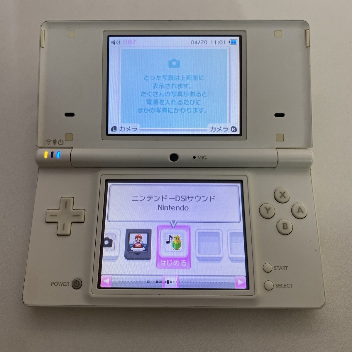 Nintendo DSi Console W/ Charger - White - Tested Works