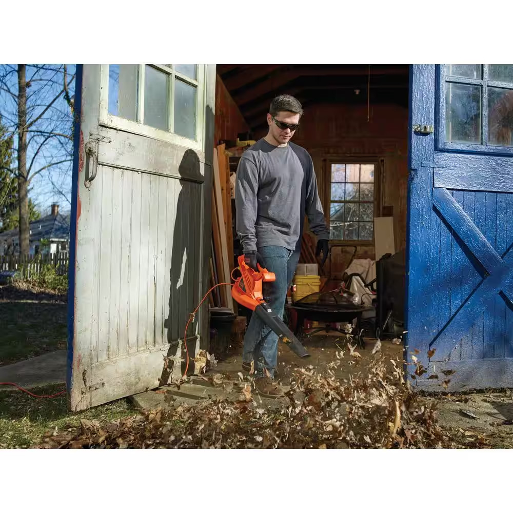 7 Amp Corded Electric Leaf Blower – 180 MPH, 220 CFM High Power Handheld Blower