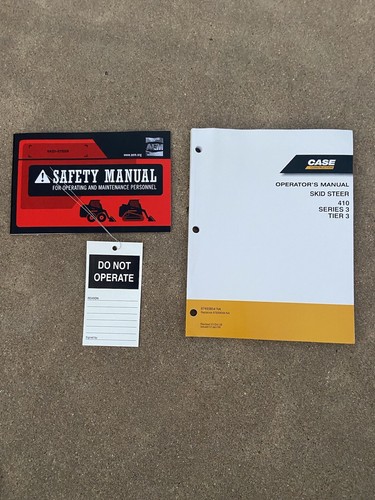 Case 410 Skidsteer  Skidloader Owner Operator's Manual Packet OEM